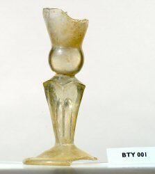 Part of a glass goblet