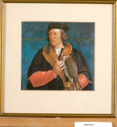 Print, Man with hooded hawk