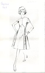 Photocopies of design sketch, White Wool