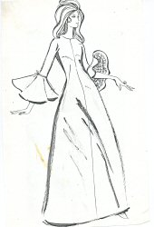 Photocopy of design sketch, Cream Puff