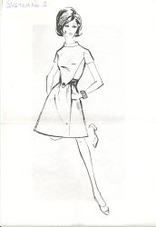 Photocopies of design sketch, Deer Stalker