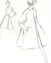 Photocopies of design sketch, Tweed Delight