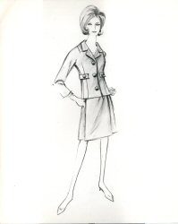 Two photocopies of design sketch