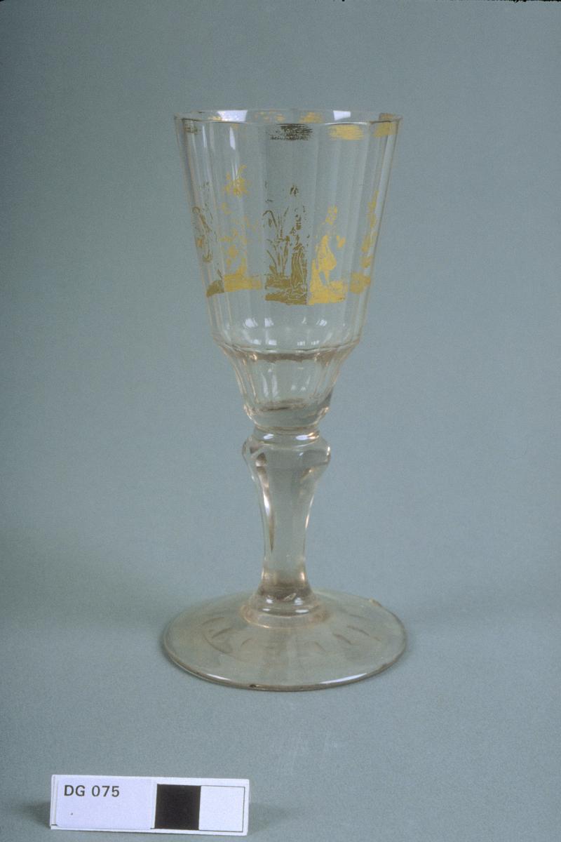 Drinking-glass | Glass, Metal,Gold | 18th century AD | The Hunt Collection | PD Drinking-glass