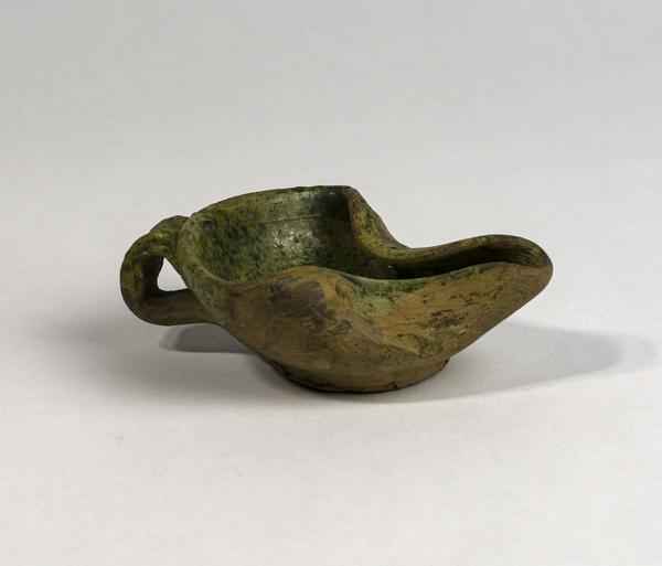 Earthenware oil-lamp