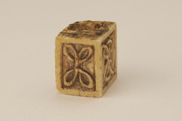 Cubical ivory bead