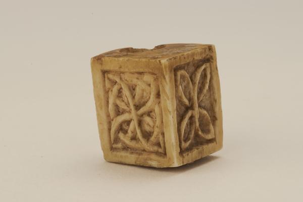 Cubical ivory bead