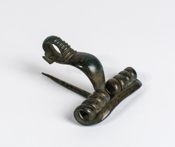 Bronze Fibula or Brooch with coiled spring