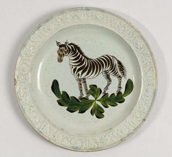 Plate with Border of Irish Harps and Shamrocks