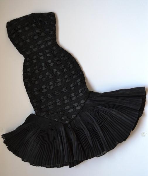 Evening gown, a maquette for a black evening gown