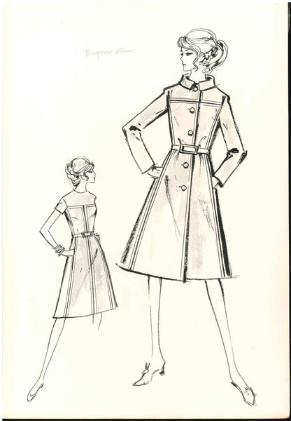 Design sketch, Turquoise Plum