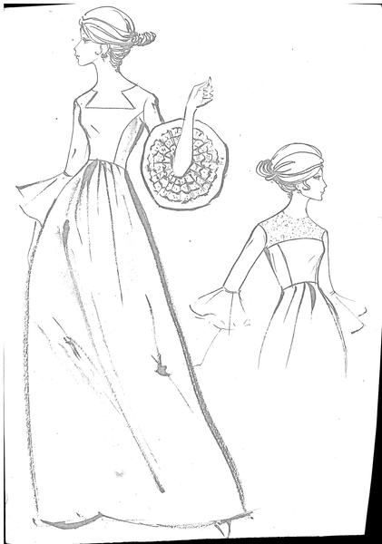 Photocopy of design sketch