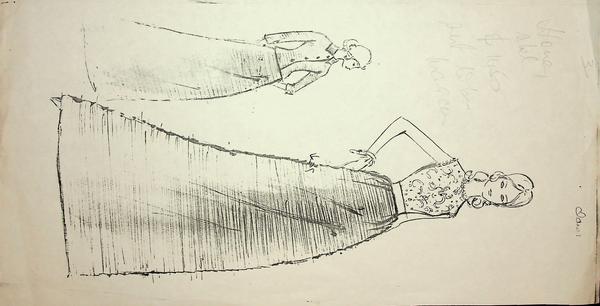 Photocopies of design sketch, Claret