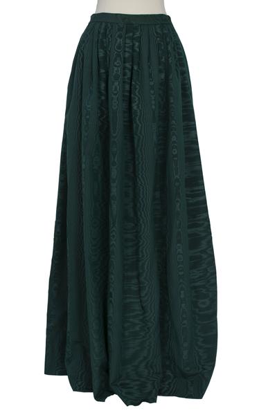 Green poplin skirt