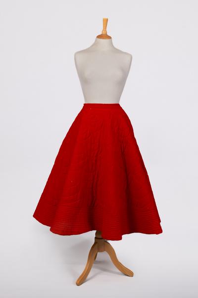 Dress, Red Wool Skirt