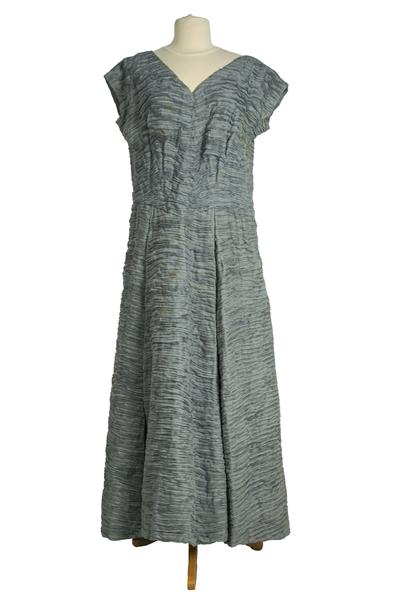 Grey pleated dress