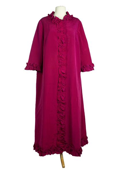 Fuschia taffeta evening coat