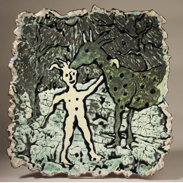 Young Oisín in the Forest with his Mother in the Form of a Deer by Cormac Boydell