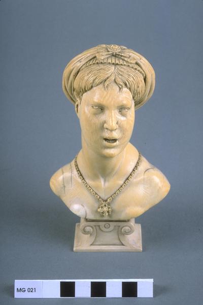 Bust of singing woman