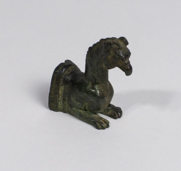 Bronze figure of a griffin