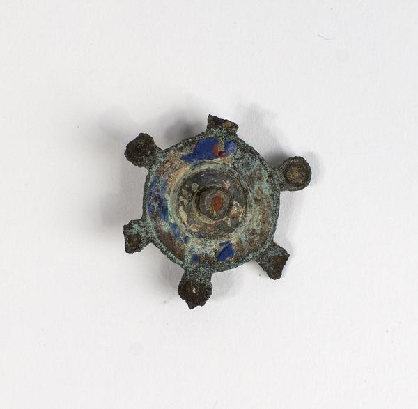 Bronze enamelled brooch