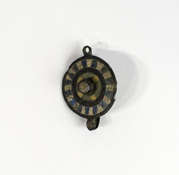 Bronze enamelled brooch