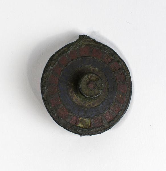 Bronze enamelled brooch