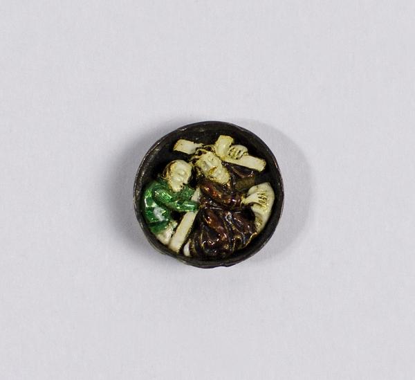 Miniature silver and enamel disc