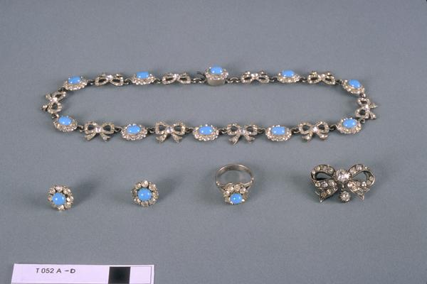 Silver and turquoise earring (1 of a pair)