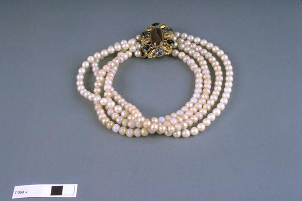 Faux pearl necklace